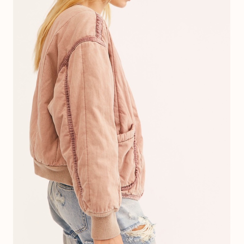 Free People Mixed Signals Liner in Coyote (Mauve) - Picture 2 of 10